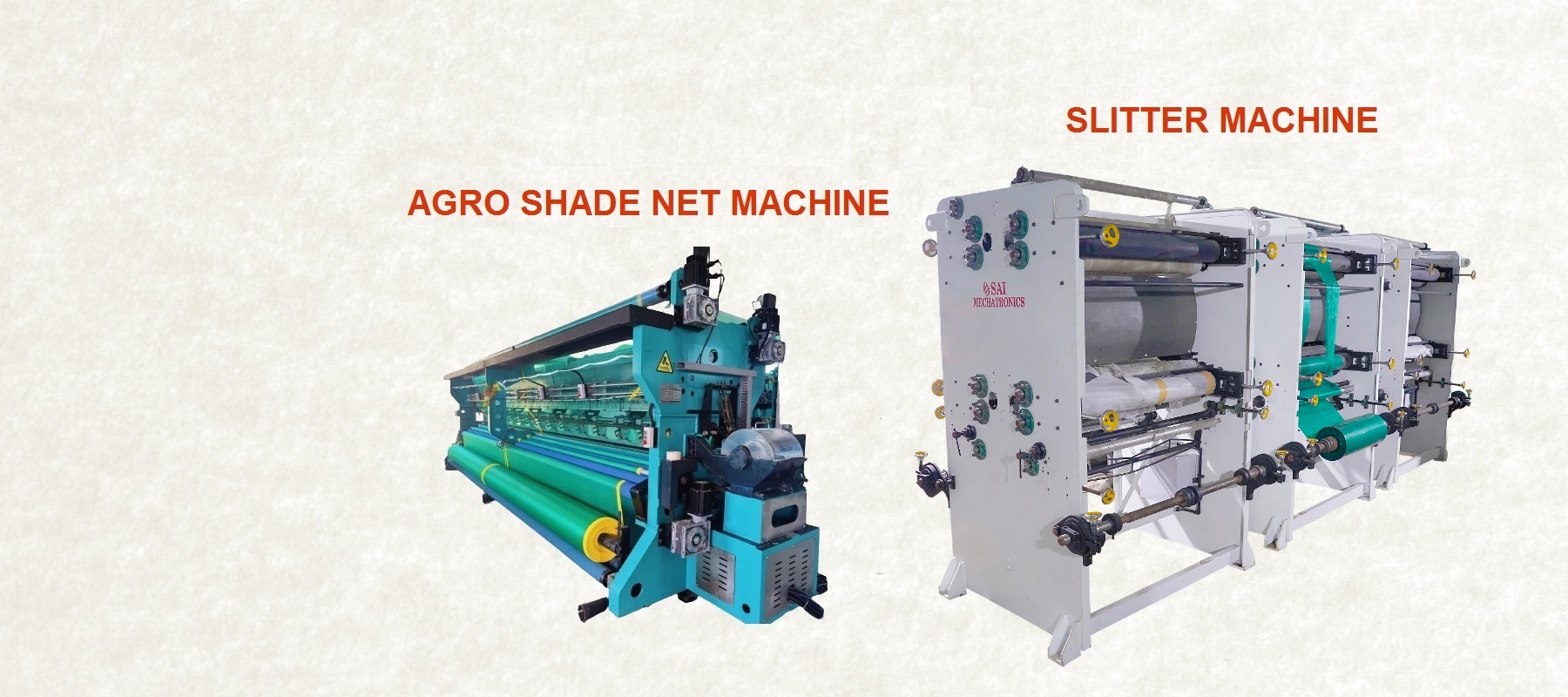 Slitting Machine, belling press, folding machine, creel machine, slitting machine, Sai Mechatronics,Shade Net related machines slide